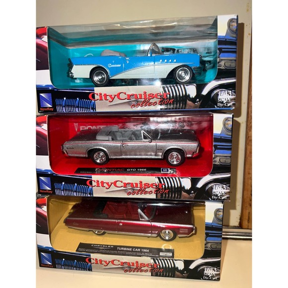 Lot of City Cruise 1/43 Buick Century ,Turbine 1964, Pontiac GTO 1966 New - Picture 3 of 4